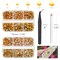 qiipii 3060PCS Bright Gold Resin Flatback Rhinestones for Tumblers Crafts Clear Golden Flatback Jelly Rhinestone 2mm 3mm 4mm 5mm 6mm Non-Hotfix Golden Gems Stones for Tumblers Mugs Bottles DIY Crafts